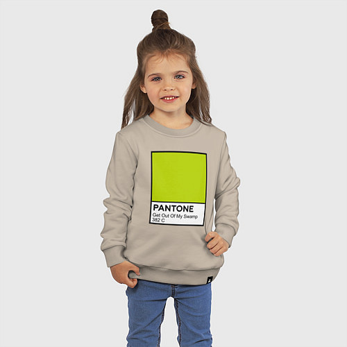 Детский свитшот Shrek: Pantone Color / Миндальный – фото 3