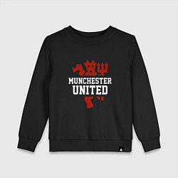 Свитшот хлопковый детский Manchester United Red Devils, цвет: черный