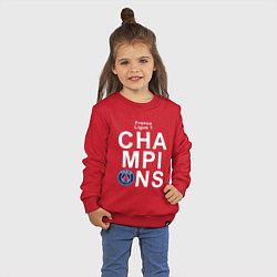 Свитшот хлопковый детский PSG CHAMPIONS, цвет: красный — фото 2