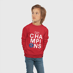 Свитшот хлопковый детский PSG CHAMPIONS, цвет: красный — фото 2