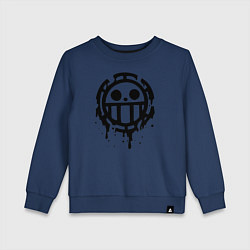 Детский свитшот One Piece знак черной краской