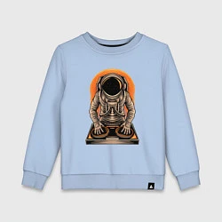 Свитшот хлопковый детский Космонавт диджей - cosmo DJ, цвет: мягкое небо