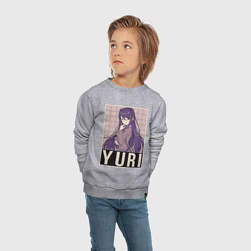 Детский свитшот Yuri / Меланж – фото 4