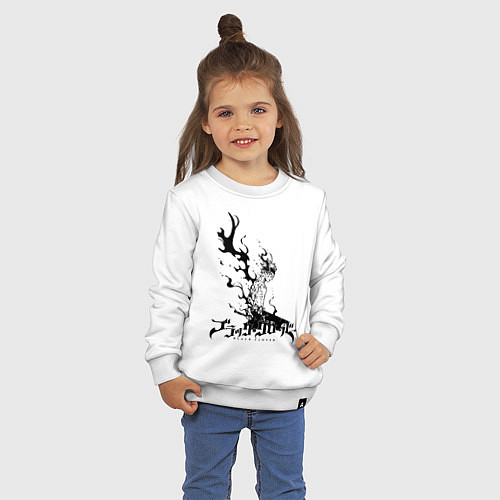 Детский свитшот Черный Аста Черный Клевер / Белый – фото 3