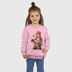 Свитшот хлопковый детский Tartaglia - girl art, цвет: светло-розовый — фото 2