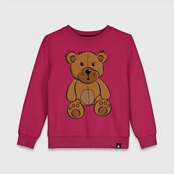 Свитшот хлопковый детский Плюшевый медведь, цвет: маджента