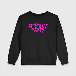 Свитшот хлопковый детский Afterlife Party, цвет: черный