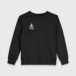 Свитшот хлопковый детский Pepe tard, цвет: черный