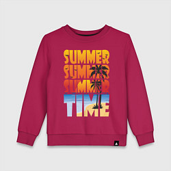 Свитшот хлопковый детский SUMMER TIME, цвет: маджента