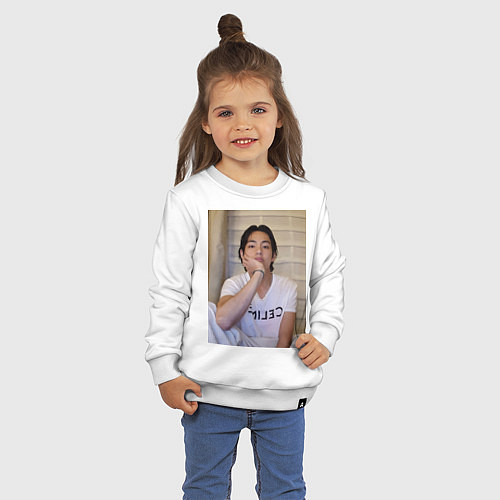 Детский свитшот V BTS / Белый – фото 3