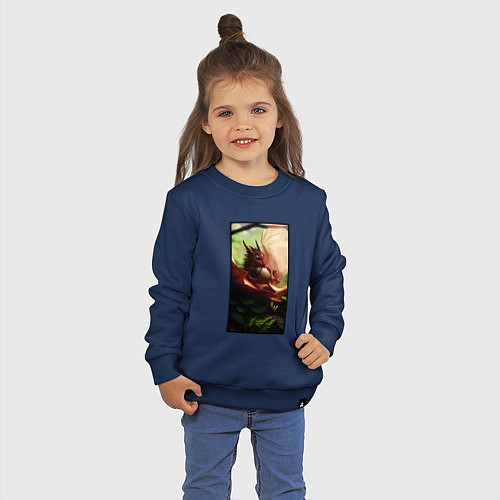 Детский свитшот Дракоша / Тёмно-синий – фото 3