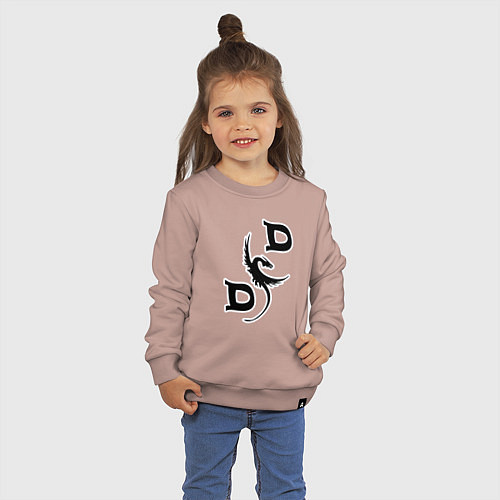 Детский свитшот D&D Dragon / Пыльно-розовый – фото 3