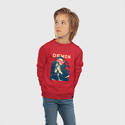 Свитшот хлопковый детский SENPAI NEZUKO DEMON SLAYER, цвет: красный — фото 2