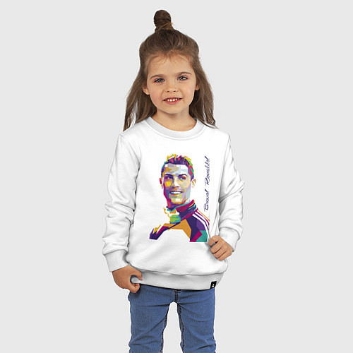 Детский свитшот Bravo! Ronaldo! / Белый – фото 3