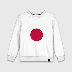 Свитшот хлопковый детский Япония Японский флаг, цвет: белый