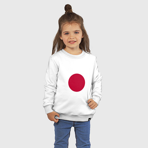 Детский свитшот Япония Японский флаг / Белый – фото 3