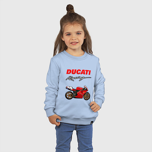 Детский свитшот DUCATI ДУКАТИ MOTOSPORT / Мягкое небо – фото 3