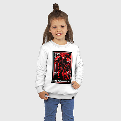 Детский свитшот Постер За Императора! красны / Белый – фото 3