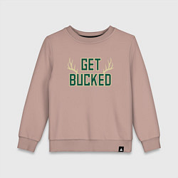 Свитшот хлопковый детский Get Bucked, цвет: пыльно-розовый