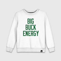 Свитшот хлопковый детский Big Buck Energy, цвет: белый