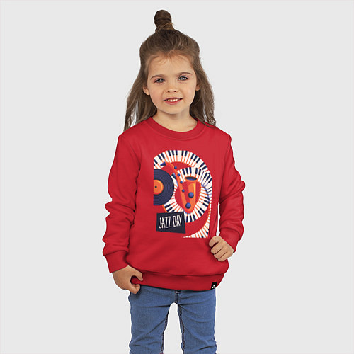 Детский свитшот Джаз / Красный – фото 3