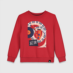 Свитшот хлопковый детский Джаз, цвет: красный