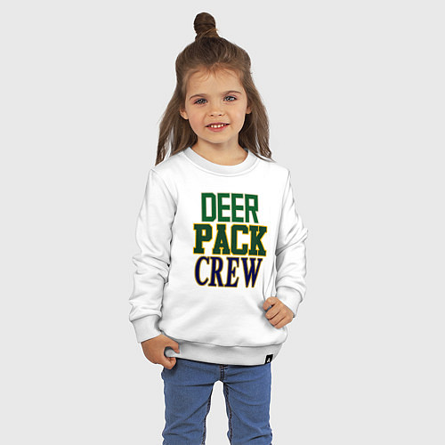 Детский свитшот Deer Pack Crew / Белый – фото 3