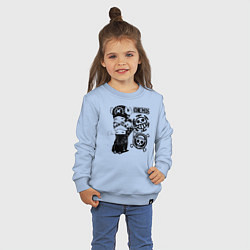 Свитшот хлопковый детский Тони Тони Чоппер и Трафальгар Ло One Piece, цвет: мягкое небо — фото 2