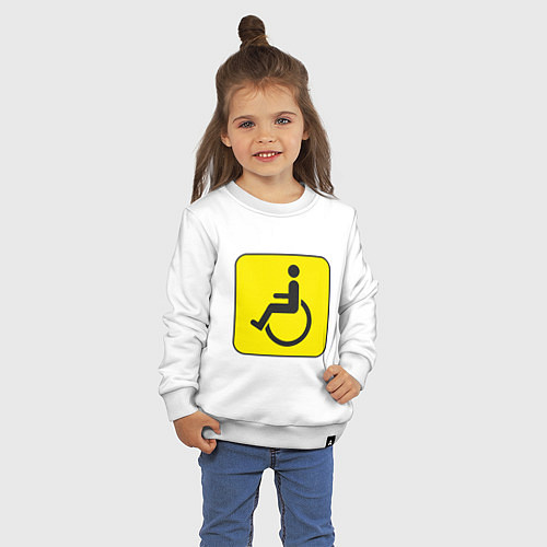 Детский свитшот Знак Инвалид / Белый – фото 3