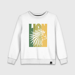 Свитшот хлопковый детский Jamaica Lion, цвет: белый