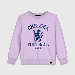 Свитшот хлопковый детский Chelsea FC: Lion, цвет: лаванда