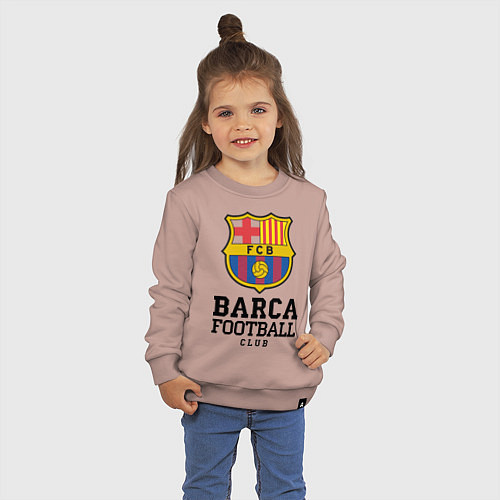 Детский свитшот Barcelona Football Club / Пыльно-розовый – фото 3
