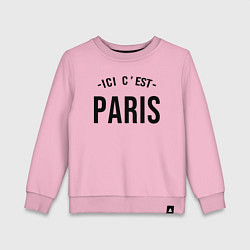 Свитшот хлопковый детский PARIS SAINT-GERMAIN, цвет: светло-розовый