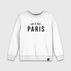 Свитшот хлопковый детский ICI C EST PARIS, цвет: белый
