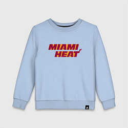 Свитшот хлопковый детский NBA - Miami Heat, цвет: мягкое небо