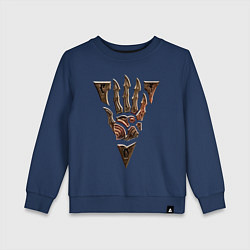 Свитшот хлопковый детский Символ Морровинда, цвет: тёмно-синий