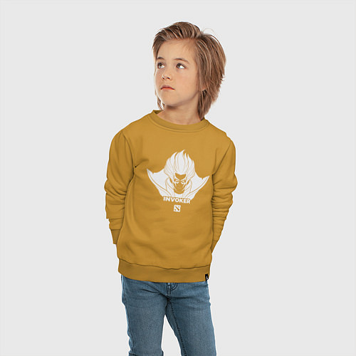 Детский свитшот Invoker из Доты 2 / Горчичный – фото 4