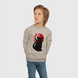 Свитшот хлопковый детский Black Cat, цвет: миндальный — фото 2