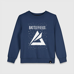 Свитшот хлопковый детский Battlefield Portal - Stars, цвет: тёмно-синий