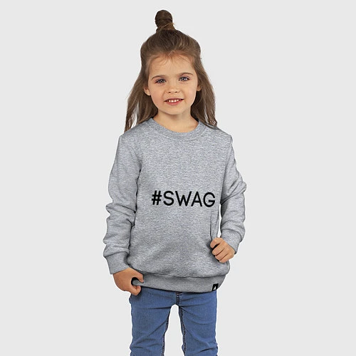 Детский свитшот #SWAG / Меланж – фото 3