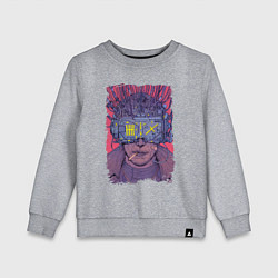 Свитшот хлопковый детский CYBERPUNK 2077 КИБЕРПАНК Z, цвет: меланж