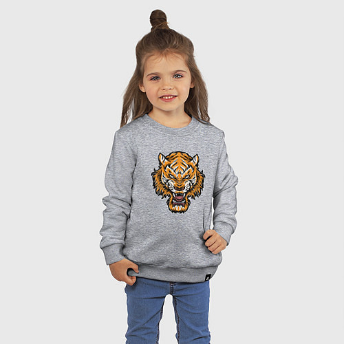 Детский свитшот Cool Tiger / Меланж – фото 3