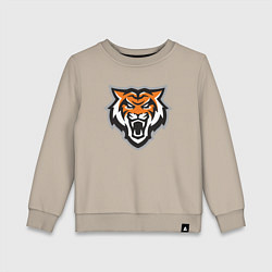 Свитшот хлопковый детский Tigers Team, цвет: миндальный