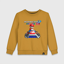 Свитшот хлопковый детский Марио крутой гонщик, цвет: горчичный