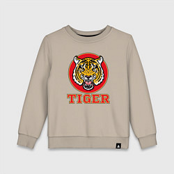 Свитшот хлопковый детский Tiger Japan, цвет: миндальный