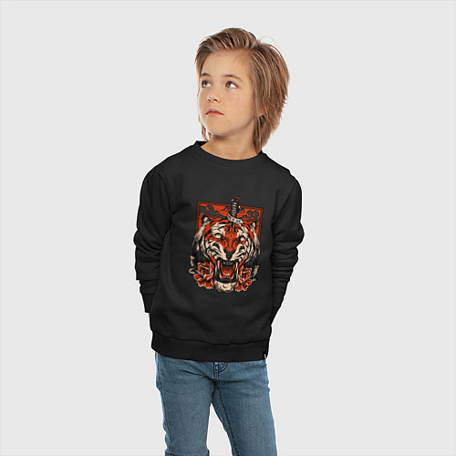 Детский свитшот Red Tiger / Черный – фото 4