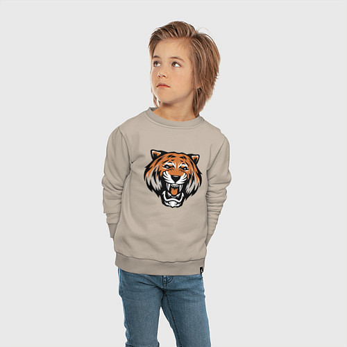 Детский свитшот Tiger Roar / Миндальный – фото 4