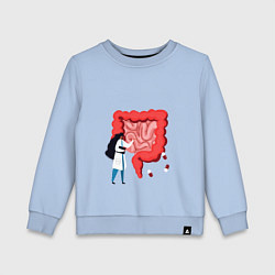 Свитшот хлопковый детский Мой внутренний мир, цвет: мягкое небо