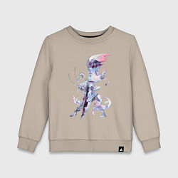 Свитшот хлопковый детский Крепкий воин, цвет: миндальный
