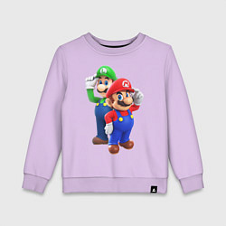 Свитшот хлопковый детский Mario Bros, цвет: лаванда